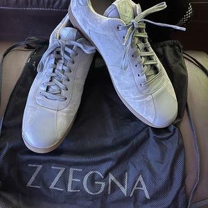 Men’s Z Zegna Luxury Grey Suede/Leather accented size 11 Sneakers